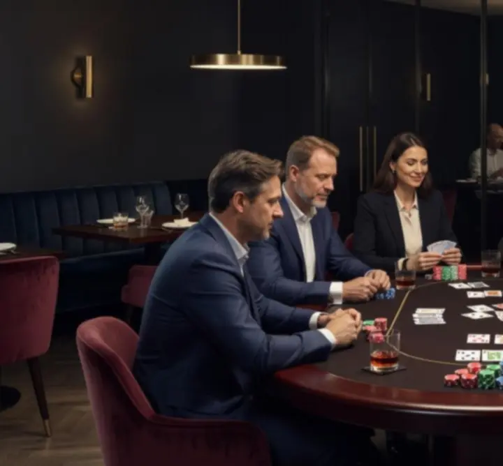 Privát póker esemény elegáns lounge környezetben